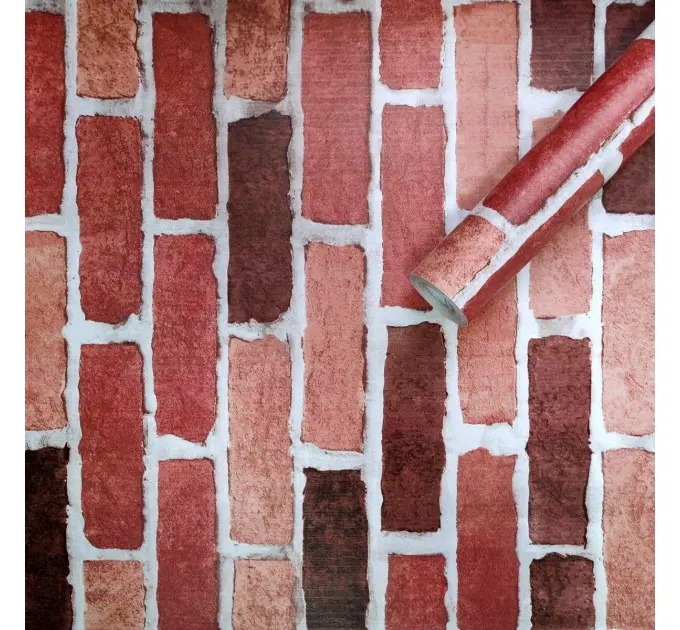 Самоклеюча плівка бордова цегла 0,45х10м (1271)