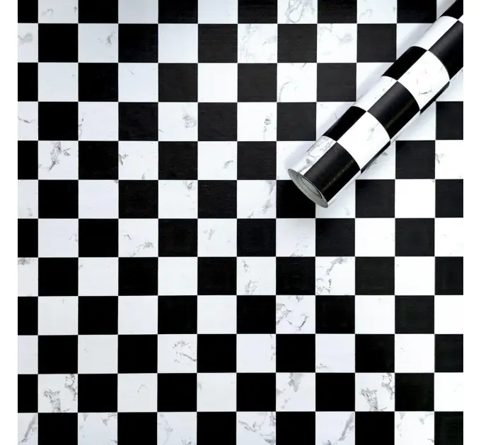 Самоклеюча плівка шахи мармур 0,45х10м (1446)
