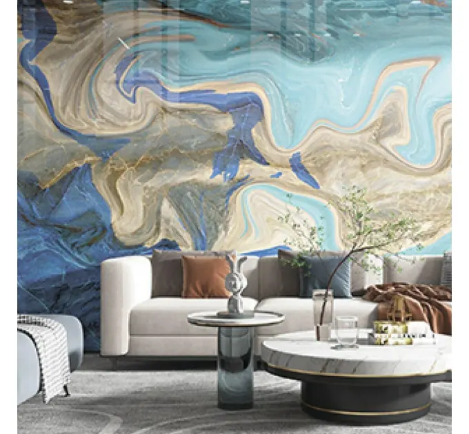 Самоклеящаяся виниловая плитка набор (6 рулонов) лазурный 3600х2800х2мм (WB-SLH-003) SW-00001449