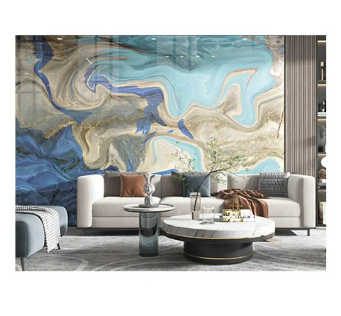 Самоклеящаяся виниловая плитка набор (6 рулонов) лазурный 3600х2800х2мм (WB-SLH-003) SW-00001449