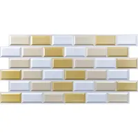 Декоративна ПВХ панель біло-бежева клінкерна цегла 960х480х4мм (1163) 