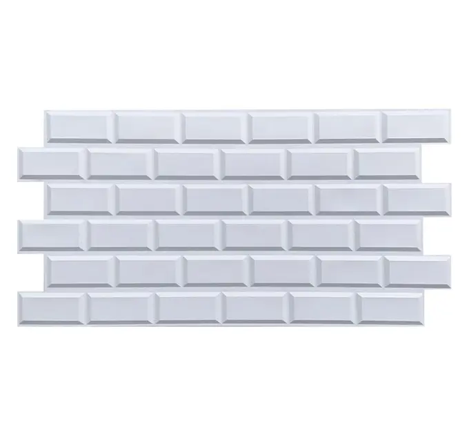 Декоративна ПВХ панель біла клінкерна цегла 960х480х4мм (1164) 