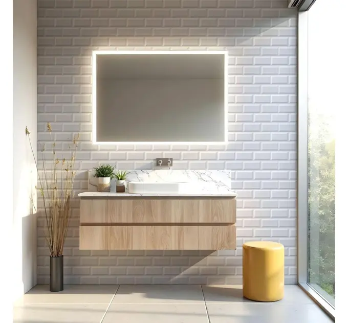 Декоративна ПВХ панель біла клінкерна цегла 960х480х4мм (1164) 