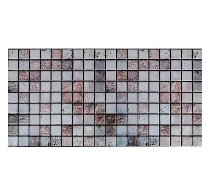 Декоративна ПВХ панель мозаїка під бежевий мармур 960х480х4мм (1182) 