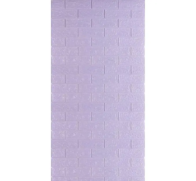 Самоклеюча 3D панель під світло-фіолетову цеглу 3080х700х3мм