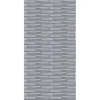 Самоклеюча 3D панель кладка срібло 3080х700х5мм