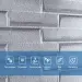 Самоклеюча 3D панель кладка срібло 3080х700х5мм