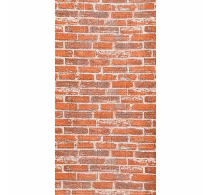 Самоклеюча 3D панель під руду цеглу в рулоні 3080х700х3мм