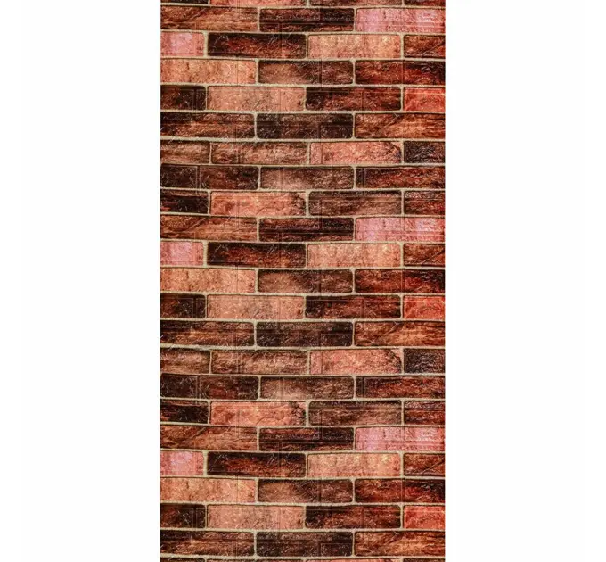 Самоклеюча 3D панель під коричневу цеглу катеринослав 3080х700х3мм