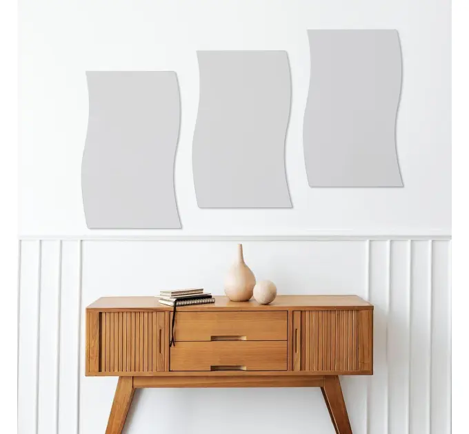 Дзеркальна наклейка (акрил) 3D 27*42 cm*2 mm Silver (1519)