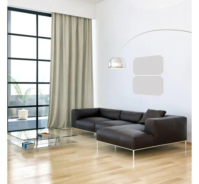 Дзеркальна наклейка (акрил) 3D 27*42 cm*2 mm Silver (1520)