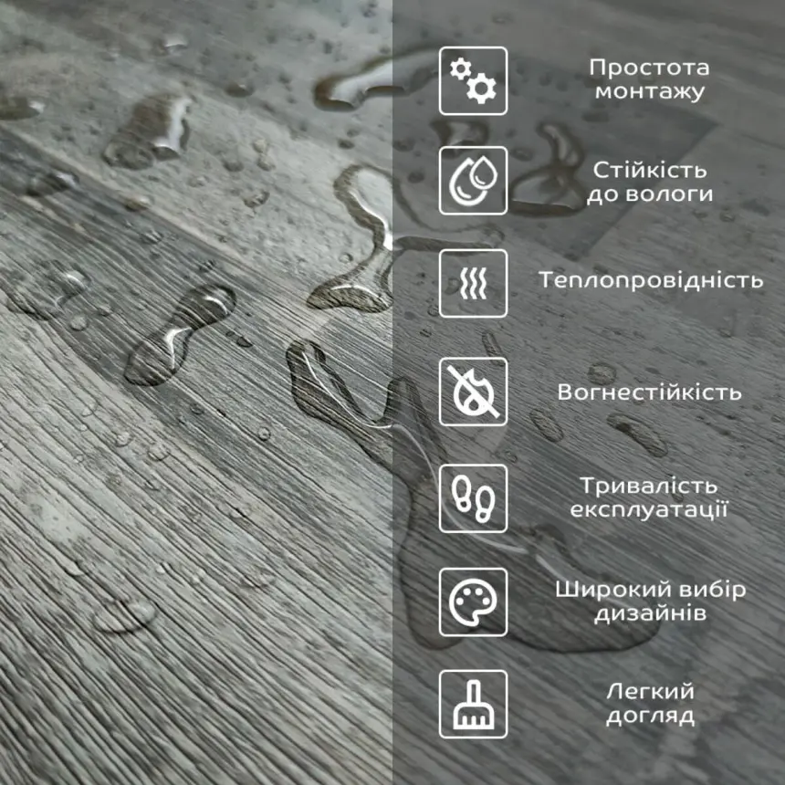 Ламінат SW ProFloor SPC дуб сірий185х1220х4мм/0.3 (D) SW-00001385 (ціна за 1шт)