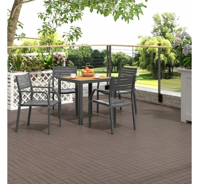 Композитна плитка WPC венге 30*30CM*2СM (D) SW-00001709