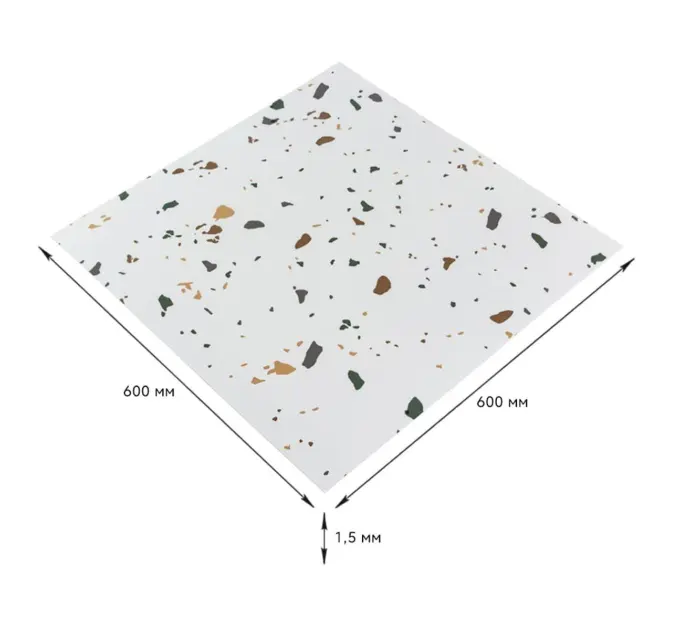 Самоклеюча плитка LVT 600*600*1.5mm (1592)