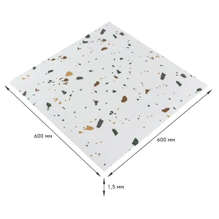 Самоклеюча плитка LVT 600*600*1.5mm (1592)