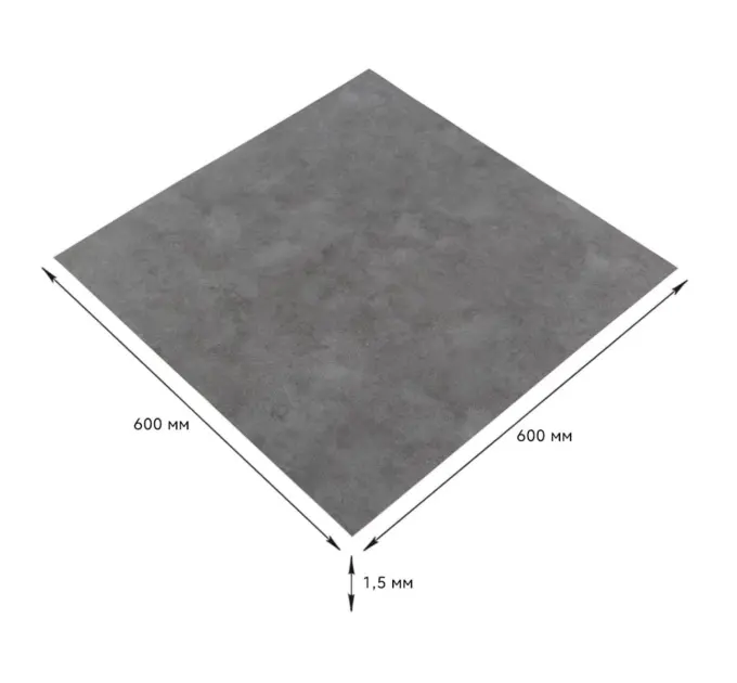 Самоклеюча плитка LVT 600*600*1.5mm (1595)