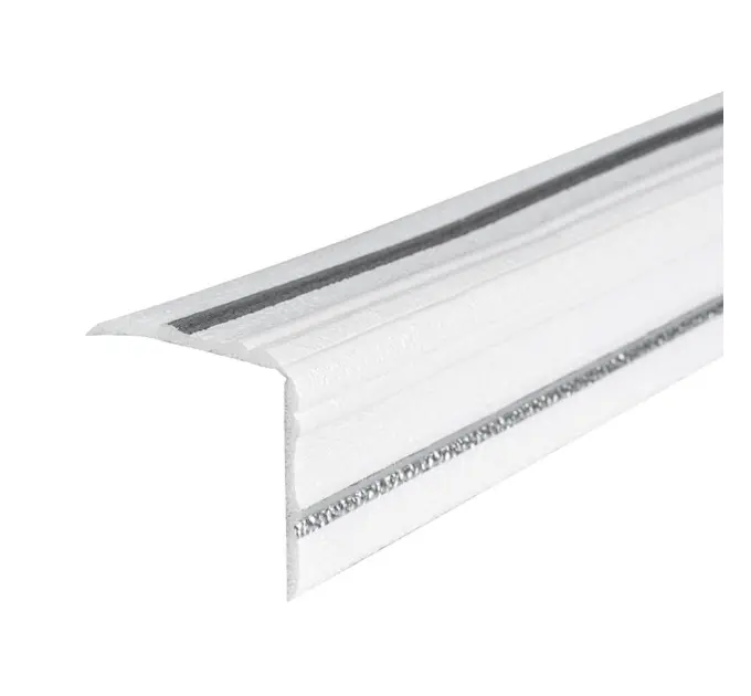 Плінтус РР білий з сірою смужкою 2300*140*4мм