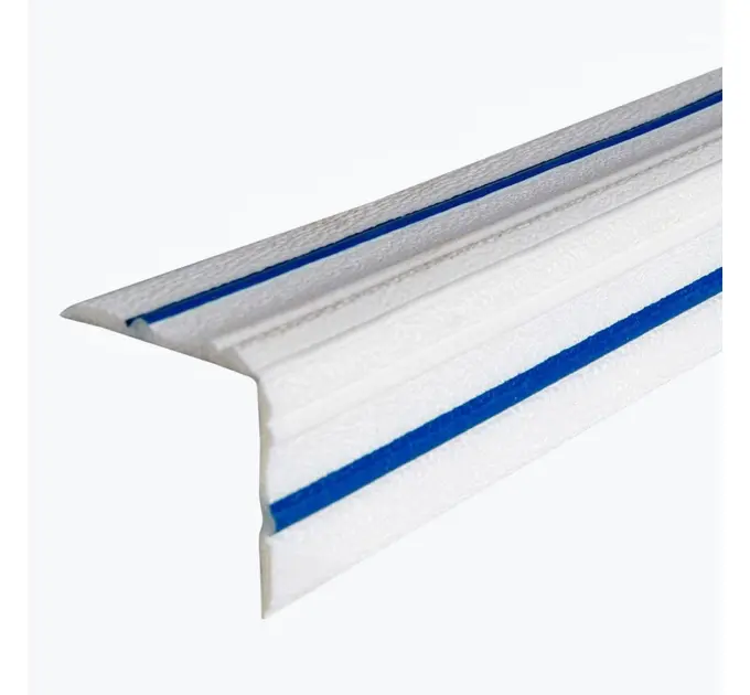 Плінтус РР білий з синьою смужкою 2300*140*4мм