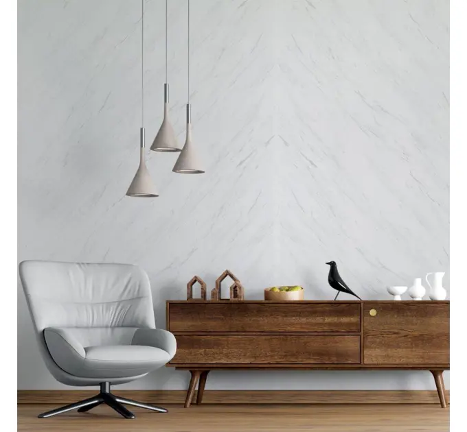 Декоративна плита ПВХ білий мармур 1,22 х2, 44мх3мм (1399)