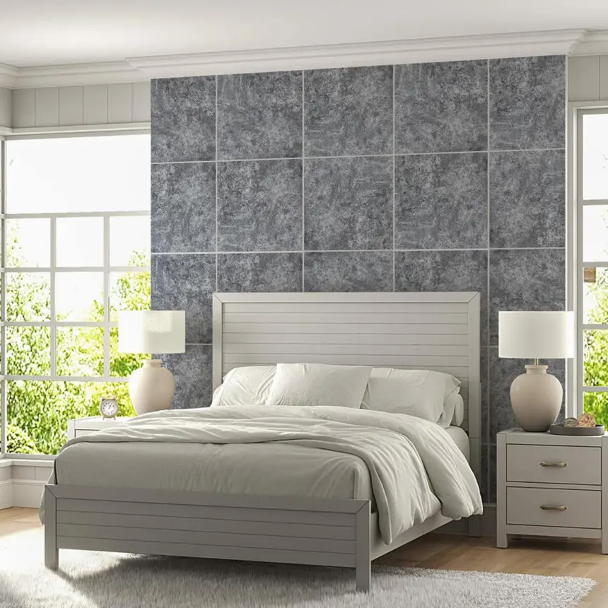 Декоративна плита ПВХ мармур попелястий 600*600*3mm (1626)