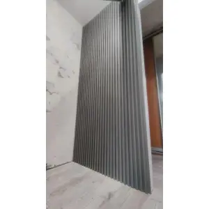 Декоративна стінова рейка сталева сіра 160*23*3000мм  (1528)