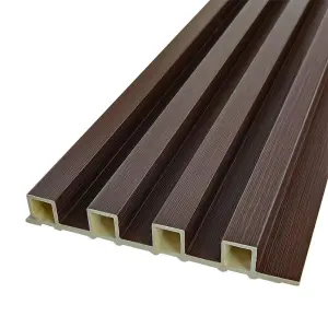 Декоративна стінова рейка горіх 160*23*3000мм (1535)