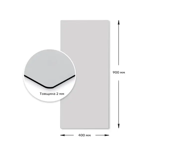 Дзеркало акрилове самоклеюче 400*900мм*2мм (1596)
