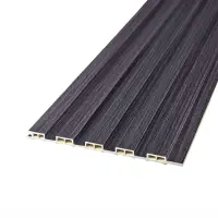 Декоративна стінова рейка WPC графіт 3000*150*9мм (1871)