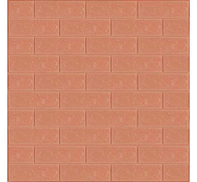Самоклеюча 3D панель під цеглу кольору пудра 700х770х2мм