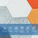 Самоклеюча 3D панель помаранчева мозаїка 700х700х4мм