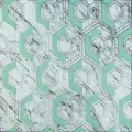 Самоклеюча 3D панель мармур сіро-зелені стільники 700х700х4мм