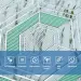 Самоклеюча 3D панель мармур сіро-зелені стільники 700х700х4мм