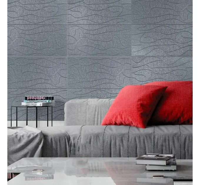Самоклеюча 3D панель Silver 700*700*6mm