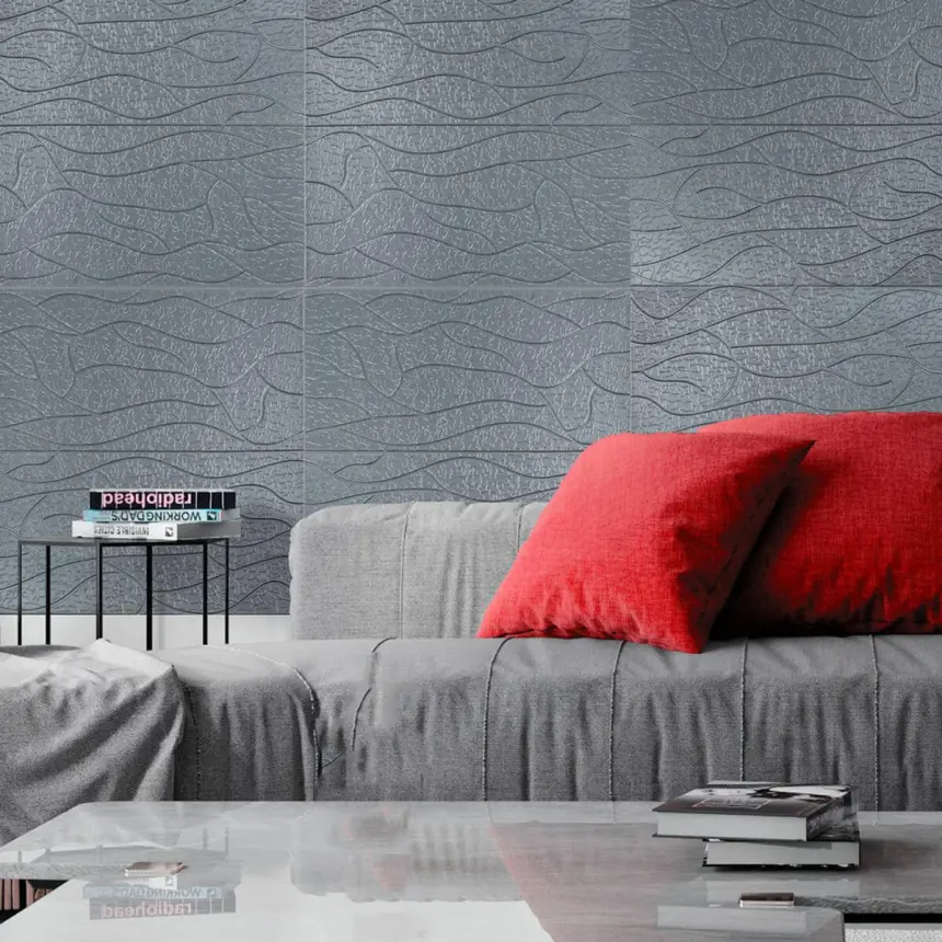 Самоклеющаяся 3D панель Silver 700*700*6mm