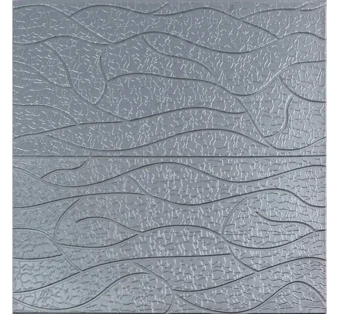 Самоклеюча 3D панель Silver 700*700*6mm