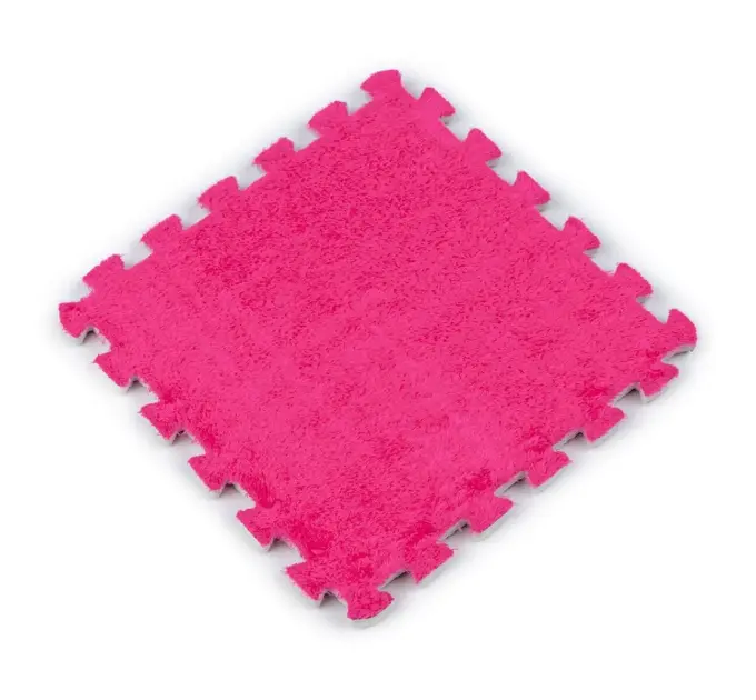 Підлога-пазл плюшевий РОЖЕВИЙ 30*30*1cm