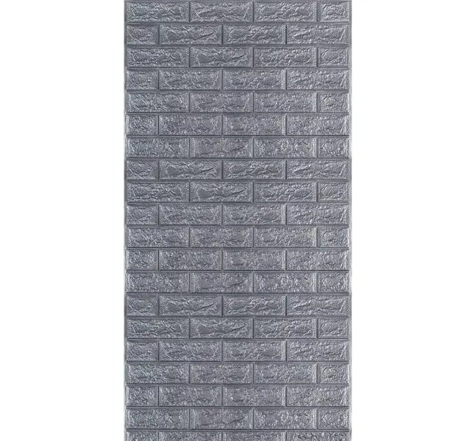 Самоклеюча 3D панель під сіру цеглу в рулоні 700мм*3,08м*2мм