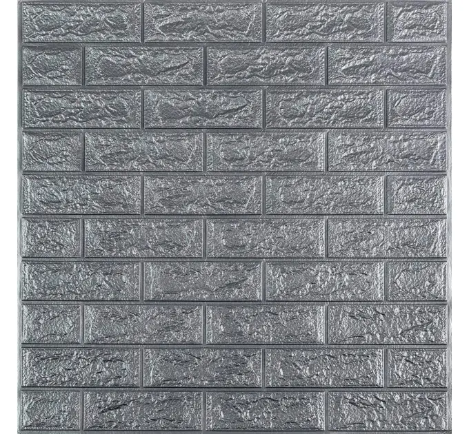 Самоклеюча 3D панель під сіру цеглу в рулоні 700мм*3,08м*2мм