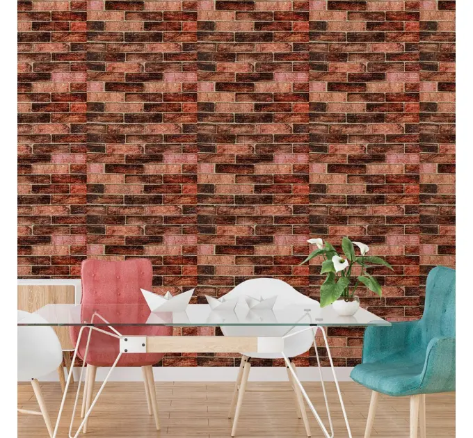 Самоклеюча 3D панель у рулоні 700мм*3,08м*2мм BROWN