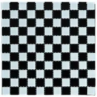 Мозаїка з декоративного скла шахівниця 298х298х4,5мм (2366)