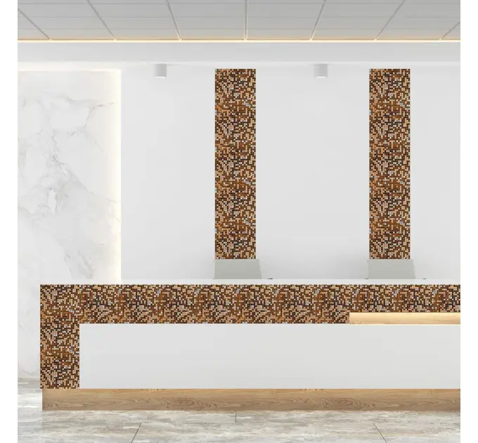 Мозаїка дзеркальна мідна 298х298х4, 5мм (2370)