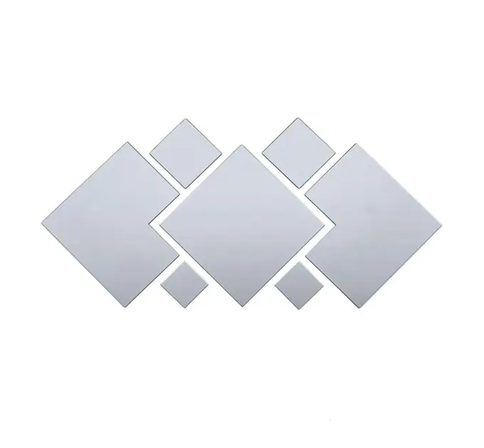 Зеркальный декор акриловый самоклеющийся серебро, 7шт (D) SW-00002508