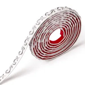 Молдинг 4950х20х7 мм Білий зі сріблом (2679)