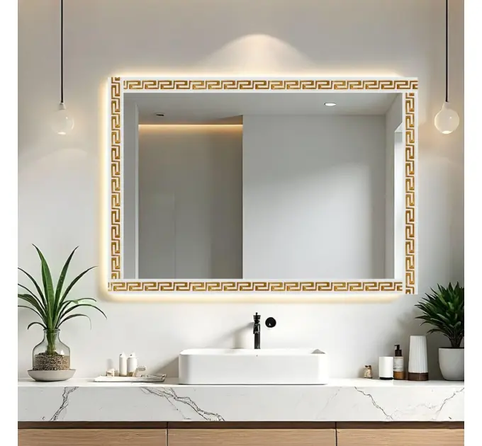 Молдинг 3000х50х6 мм Білий із золотом (2688)