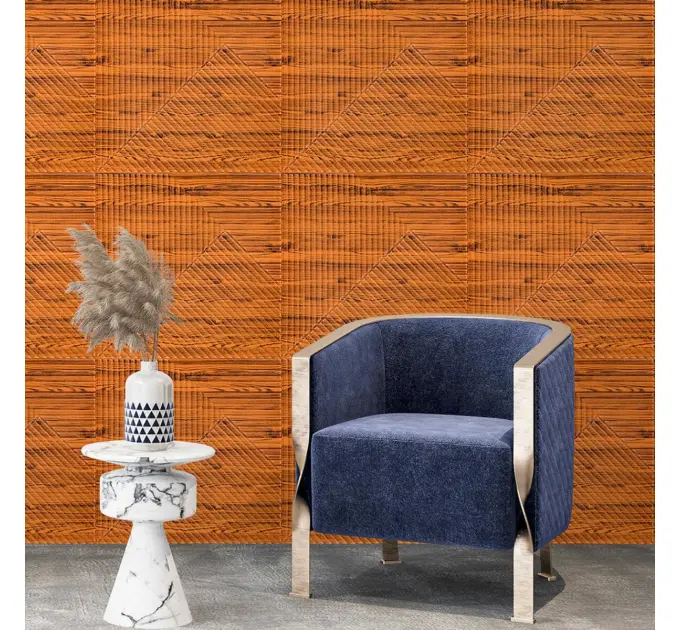 Самоклеюча 3D панель 500х500х5мм Бамбук Дерево (2882)