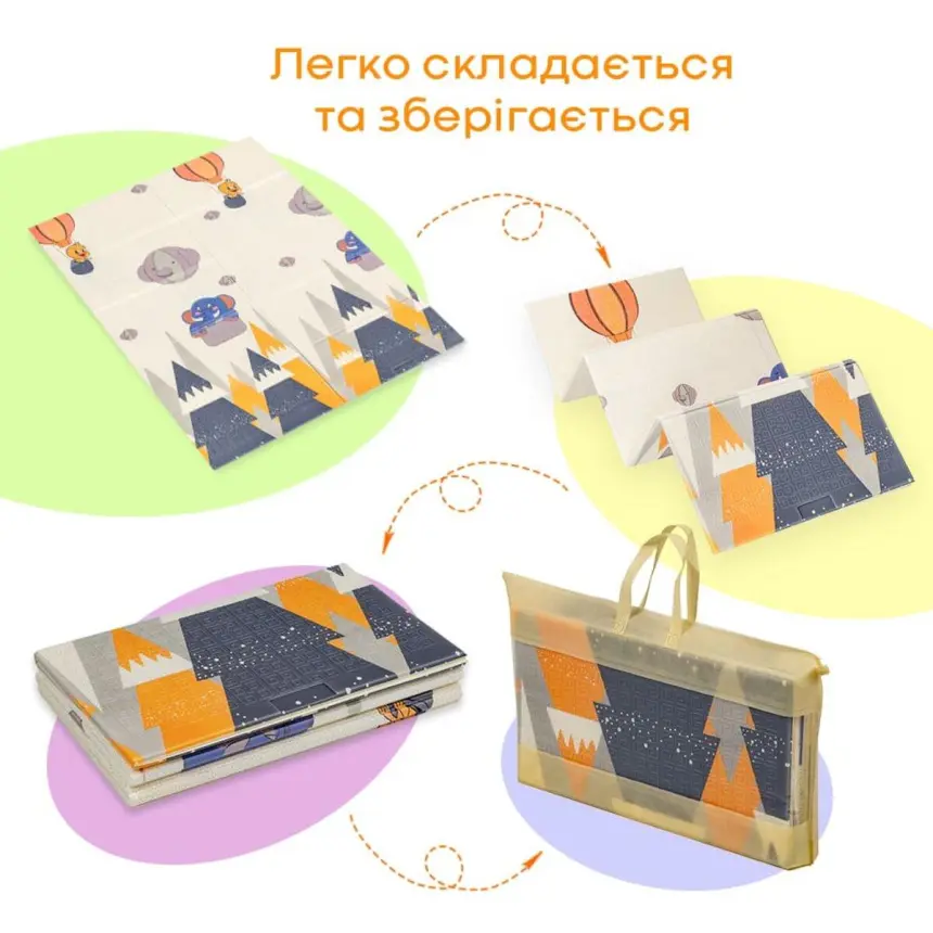 Дитячий килимок «Повітряні кульки — Ведмедики» 117×177×0,8 см (3031)