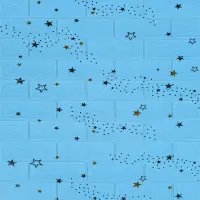 Самоклеящаяся 3D панель 700х770х3мм Голубые звезды (321) SW-00001342