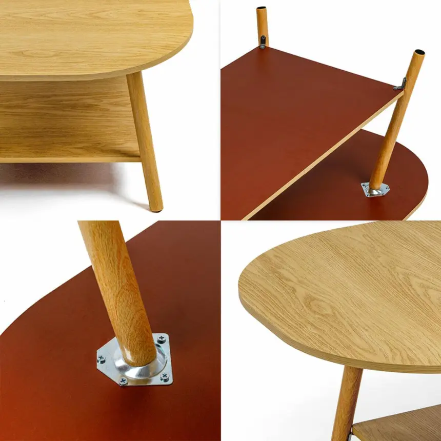 Столик кофейный овальный 120х60х41,5см WOOD BROWN SW-00003363