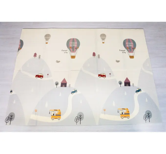 Килимок термо дитячий розвиваючий "Повітряна куля - Тварини" 200х150х1см (234)