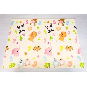 Дитячий розвиваючий килимок термо "Зоопарк - Зростомір" 200х180х1см (239)